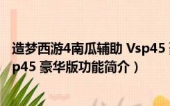 造梦西游4南瓜辅助 Vsp45 豪华版（造梦西游4南瓜辅助 Vsp45 豪华版功能简介）