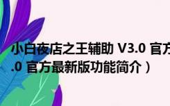 小白夜店之王辅助 V3.0 官方最新版（小白夜店之王辅助 V3.0 官方最新版功能简介）