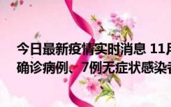 今日最新疫情实时消息 11月2日0时至12时，青岛新增3例确诊病例、7例无症状感染者