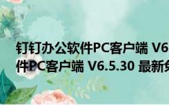 钉钉办公软件PC客户端 V6.5.30 最新免费版（钉钉办公软件PC客户端 V6.5.30 最新免费版功能简介）