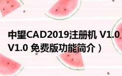 中望CAD2019注册机 V1.0 免费版（中望CAD2019注册机 V1.0 免费版功能简介）