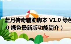 蓝月传奇辅助脚本 V1.0 绿色最新版（蓝月传奇辅助脚本 V1.0 绿色最新版功能简介）