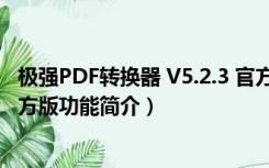 极强PDF转换器 V5.2.3 官方版（极强PDF转换器 V5.2.3 官方版功能简介）