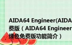 AIDA64 Engineer(AIDA64工程师版) V6.30.5500 绿色免费版（AIDA64 Engineer(AIDA64工程师版) V6.30.5500 绿色免费版功能简介）