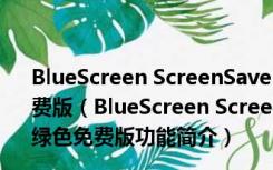 BlueScreen ScreenSaver(电脑蓝屏屏保) V3.2.0.0 绿色免费版（BlueScreen ScreenSaver(电脑蓝屏屏保) V3.2.0.0 绿色免费版功能简介）