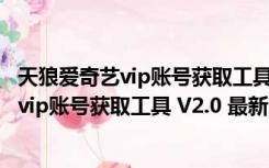 天狼爱奇艺vip账号获取工具 V2.0 最新免费版（天狼爱奇艺vip账号获取工具 V2.0 最新免费版功能简介）