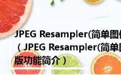 JPEG Resampler(简单图像处理软件) V6.3.1.0 官方多语版（JPEG Resampler(简单图像处理软件) V6.3.1.0 官方多语版功能简介）