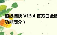 超级捕快 V15.4 官方白金版（超级捕快 V15.4 官方白金版功能简介）