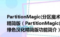 PartitionMagic(分区魔术师)v8.05 (Build 1371) 绿色汉化精简版（PartitionMagic(分区魔术师)v8.05 (Build 1371) 绿色汉化精简版功能简介）