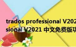 trados professional V2021 中文免费版（trados professional V2021 中文免费版功能简介）