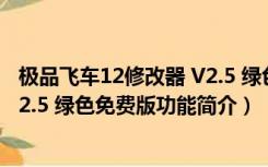 极品飞车12修改器 V2.5 绿色免费版（极品飞车12修改器 V2.5 绿色免费版功能简介）