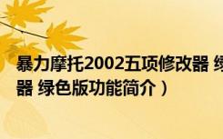 暴力摩托2002五项修改器 绿色版（暴力摩托2002五项修改器 绿色版功能简介）