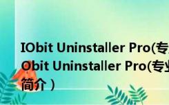 IObit Uninstaller Pro(专业卸载工具) V8.5.0.6 破解版（IObit Uninstaller Pro(专业卸载工具) V8.5.0.6 破解版功能简介）