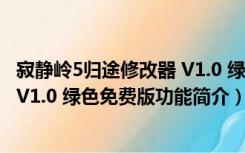 寂静岭5归途修改器 V1.0 绿色免费版（寂静岭5归途修改器 V1.0 绿色免费版功能简介）