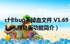 cf卡bug不掉血文件 V1.69 绿色版（cf卡bug不掉血文件 V1.69 绿色版功能简介）