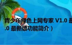 青少年绿色上网专家 V1.0 最新版（青少年绿色上网专家 V1.0 最新版功能简介）