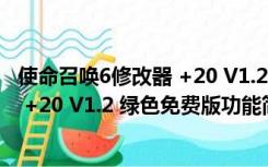 使命召唤6修改器 +20 V1.2 绿色免费版（使命召唤6修改器 +20 V1.2 绿色免费版功能简介）