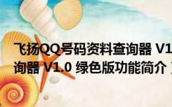 飞扬QQ号码资料查询器 V1.0 绿色版（飞扬QQ号码资料查询器 V1.0 绿色版功能简介）