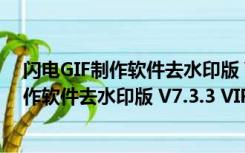 闪电GIF制作软件去水印版 V7.3.3 VIP最新版（闪电GIF制作软件去水印版 V7.3.3 VIP最新版功能简介）