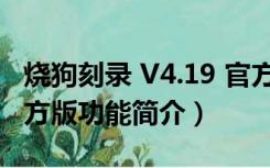 烧狗刻录 V4.19 官方版（烧狗刻录 V4.19 官方版功能简介）