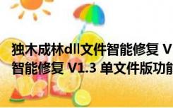 独木成林dll文件智能修复 V1.3 单文件版（独木成林dll文件智能修复 V1.3 单文件版功能简介）