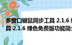 多窗口键鼠同步工具 2.1.6 绿色免费版（多窗口键鼠同步工具 2.1.6 绿色免费版功能简介）