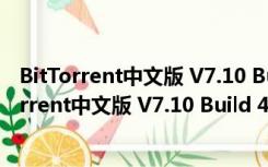 BitTorrent中文版 V7.10 Build 43917 中文绿色版（BitTorrent中文版 V7.10 Build 43917 中文绿色版功能简介）