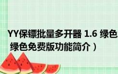 YY保镖批量多开器 1.6 绿色免费版（YY保镖批量多开器 1.6 绿色免费版功能简介）