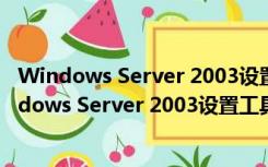 Windows Server 2003设置工具 V1.20 绿色免费版（Windows Server 2003设置工具 V1.20 绿色免费版功能简介）