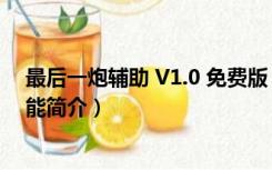 最后一炮辅助 V1.0 免费版（最后一炮辅助 V1.0 免费版功能简介）