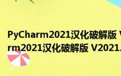 PyCharm2021汉化破解版 V2021.2.3 免费汉化版（PyCharm2021汉化破解版 V2021.2.3 免费汉化版功能简介）