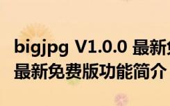 bigjpg V1.0.0 最新免费版（bigjpg V1.0.0 最新免费版功能简介）