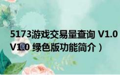 5173游戏交易量查询 V1.0 绿色版（5173游戏交易量查询 V1.0 绿色版功能简介）