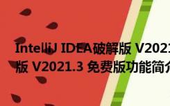 IntelliJ IDEA破解版 V2021.3 免费版（IntelliJ IDEA破解版 V2021.3 免费版功能简介）