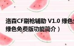 洛森CF刷枪辅助 V1.0 绿色免费版（洛森CF刷枪辅助 V1.0 绿色免费版功能简介）