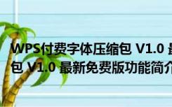 WPS付费字体压缩包 V1.0 最新免费版（WPS付费字体压缩包 V1.0 最新免费版功能简介）