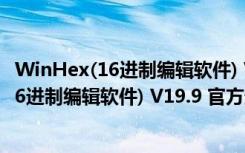 WinHex(16进制编辑软件) V19.9 官方最新版（WinHex(16进制编辑软件) V19.9 官方最新版功能简介）