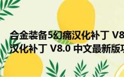 合金装备5幻痛汉化补丁 V8.0 中文最新版（合金装备5幻痛汉化补丁 V8.0 中文最新版功能简介）