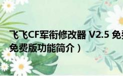 飞飞CF军衔修改器 V2.5 免费版（飞飞CF军衔修改器 V2.5 免费版功能简介）