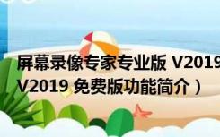 屏幕录像专家专业版 V2019 免费版（屏幕录像专家专业版 V2019 免费版功能简介）