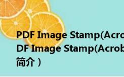 PDF Image Stamp(Acrobat PDF插件) V1.06 官方版（PDF Image Stamp(Acrobat PDF插件) V1.06 官方版功能简介）