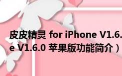 皮皮精灵 for iPhone V1.6.0 苹果版（皮皮精灵 for iPhone V1.6.0 苹果版功能简介）