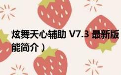 炫舞天心辅助 V7.3 最新版（炫舞天心辅助 V7.3 最新版功能简介）