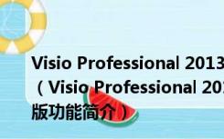 Visio Professional 2013产品密钥激活版 中文免费完整版（Visio Professional 2013产品密钥激活版 中文免费完整版功能简介）