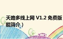 天路多线上网 V1.2 免费版（天路多线上网 V1.2 免费版功能简介）