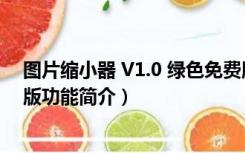 图片缩小器 V1.0 绿色免费版（图片缩小器 V1.0 绿色免费版功能简介）