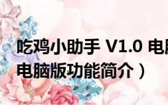 吃鸡小助手 V1.0 电脑版（吃鸡小助手 V1.0 电脑版功能简介）