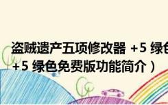 盗贼遗产五项修改器 +5 绿色免费版（盗贼遗产五项修改器 +5 绿色免费版功能简介）