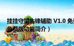 挂挂守望先锋辅助 V1.0 免费版（挂挂守望先锋辅助 V1.0 免费版功能简介）