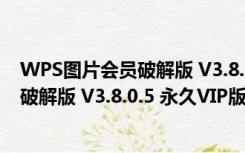 WPS图片会员破解版 V3.8.0.5 永久VIP版（WPS图片会员破解版 V3.8.0.5 永久VIP版功能简介）